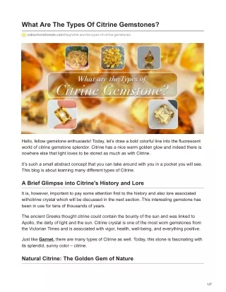 cabochonsforsale.com-What Are The Types Of Citrine Gemstones