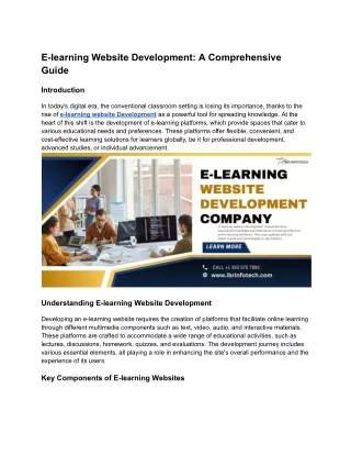 eLearning Website Development Company