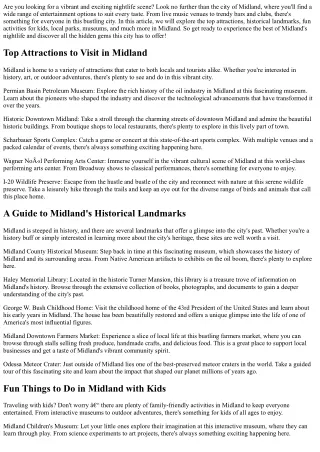 Experience Midland's Nightlife: Where to Go for Fun and Entertainment