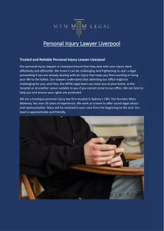 Personal Injury Lawyer Liverpool