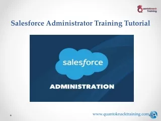 Salesforce Administrator Training Tutorial
