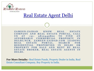 Real Estate Agent Delhi
