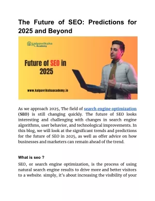 The Future of SEO_ Predictions for 2025 and Beyond