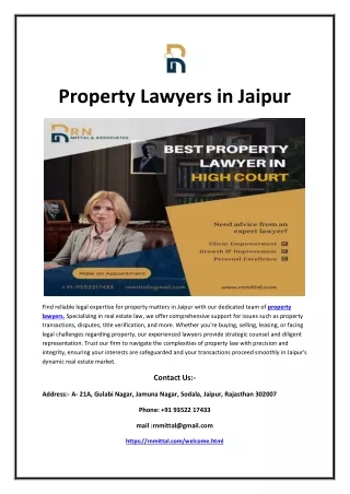 Property Lawyers in Jaipur