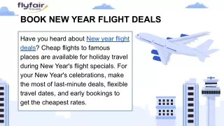 BOOK NEW YEAR FLIGHT DEALS
