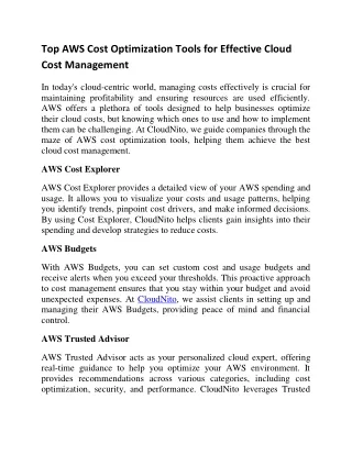 Top AWS Cost Optimization Tools for Effective Cloud Cost Management
