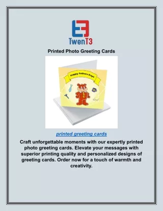 Printed Photo Greeting Cards