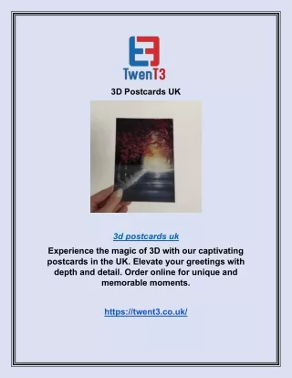 3D Postcards UK