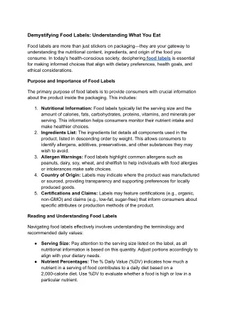 Demystifying Food Labels_ Understanding What You Eat