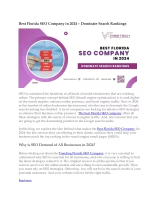 Best Florida SEO Company in 2024