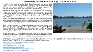 Explore Pine Beach (Mitchell Creek Beach) in Fort Bragg, California