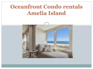 Oceanfront Condo rentals Amelia Island