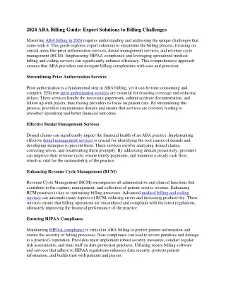 2024 ABA Billing Guide