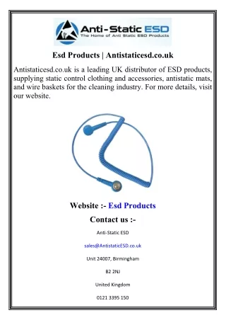 Esd Products   Antistaticesd.co.uk