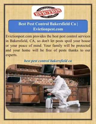 Best Pest Control Bakersfield Ca   Evictionpest.com