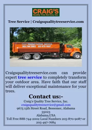Tree Service  Craigsqualitytreeservice.com