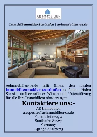 Immobilienmakler Sonthofen  Aeimmobilien-oa.de