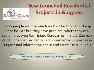New Launched Residential Projects in Gurgaon