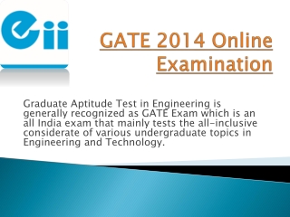 GATE 2014 Online Examination