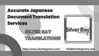 Japanese Document Translation Services-Silverbaytrans.com