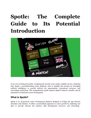 Spotle_ The Complete Guide to Its Potential Introduction