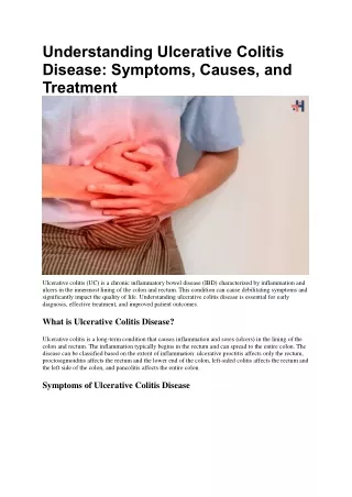 Understanding Ulcerative Colitis Disease