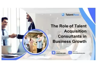 The Role of Talent Acquisition Consultants in Business Growth