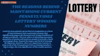 Pennsylvania Lottery Winning Numbers