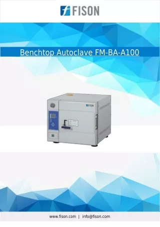 Benchtop Autoclave