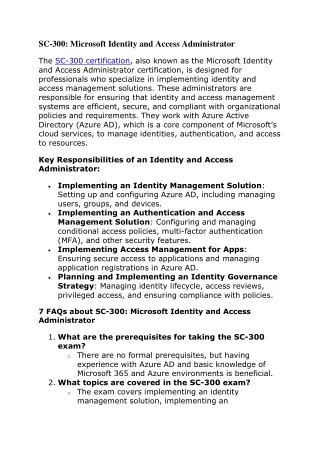 SC-300- Microsoft Identity and Access Administrator