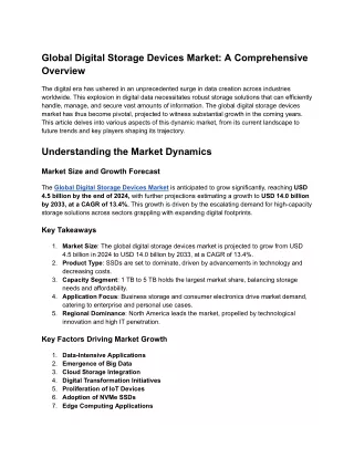 Global Digital Storage Devices Market_ A Comprehensive Overview