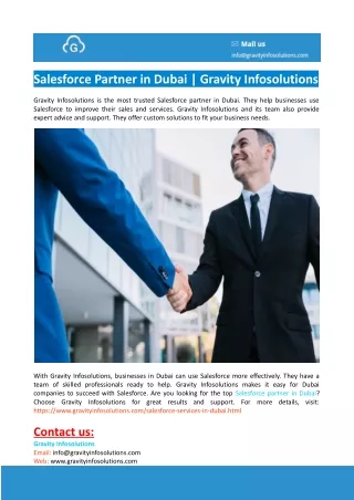 Salesforce Partner in Dubai-Gravity Infosolutions