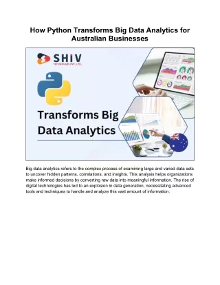 The Python Revolution in Big Data Analytics for Australian Companies