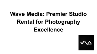 Wave Media: Premier Studio Rental for Photography Excellence