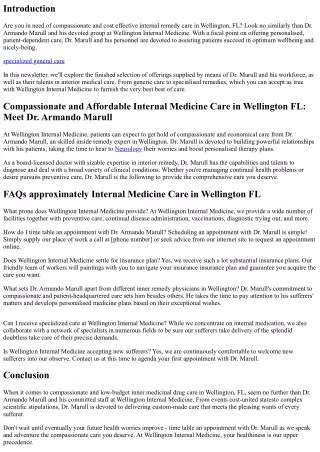 Compassionate and Affordable Internal Medicine Care in Wellington FL: Meet Dr. A