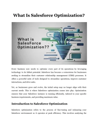 What Is Salesforce Optimization?