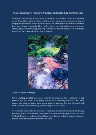 Power Washing vs. Pressure Washing Understanding the Difference