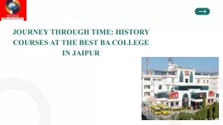 Journey Through Time History Courses at the Best BA College in Jaipur