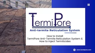 How to Install TermiPore Anti-Termite Reticulation System & How to Inject Termit