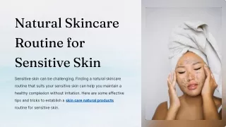 Natural Skincare Routine for Sensitive Skin