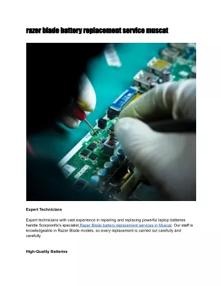 razer blade battery replacement service muscat