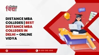 Distance MBA Colleges | Best Distance MBA Colleges in Delhi – Online Vidya