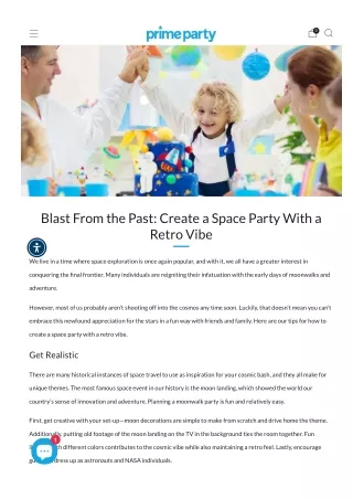 Blast From the Past: Create a Space Party With a Retro Vibe