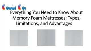 Everything You Need to Know About Memory Foam Mattresses