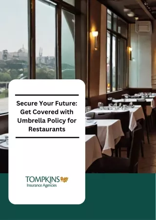 Secure Your Future Get Covered with Umbrella Policy for Restaurants