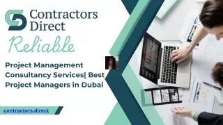 Reliable Project Management Consultancy Services| Best Project Managers in Dubai