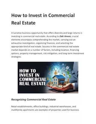 How to Invest in Commercial Real Estate