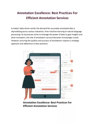 Annotation Excellence: Best Practices For Efficient Annotation Services