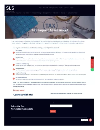 Tax assessment services