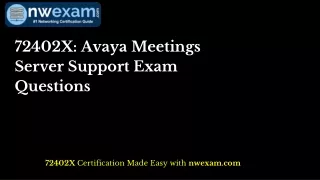 72402X: Avaya Meetings Server Support Exam Questions